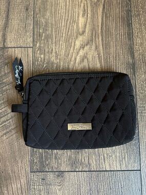 Vera Bradley Black Quilted Cosmetic Pouch | EUC | Retired